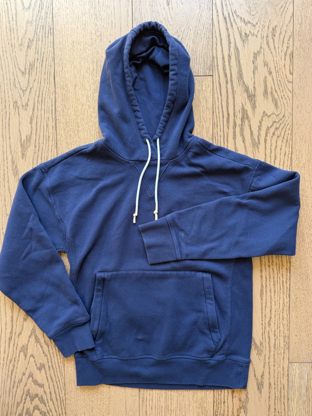 all in motion Men Women Navy Hoodie w/ Drawstring Hood & Kangaroo Pocket Sz Sm